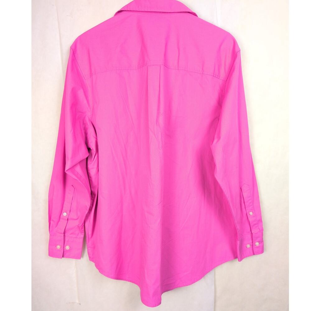 Gap The Big Shirt pink button up top Size XS Oversized Classic Preppy Colorful - Picture 2 of 7